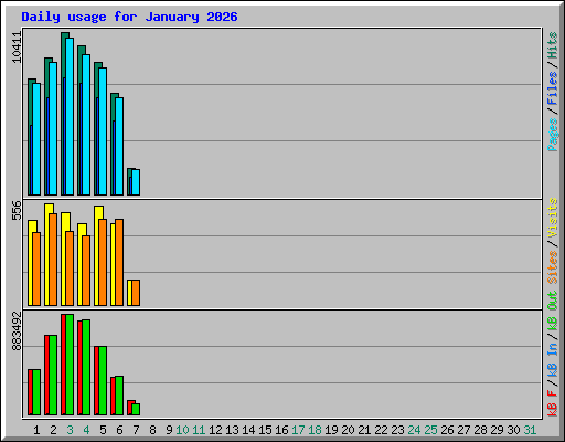 Daily usage for January 2026