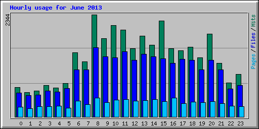 Hourly usage for June 2013