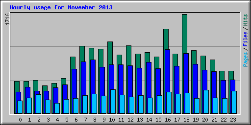 Hourly usage for November 2013