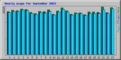 Hourly usage for September 2023