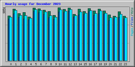 Hourly usage for December 2023