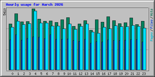 Hourly usage for March 2026